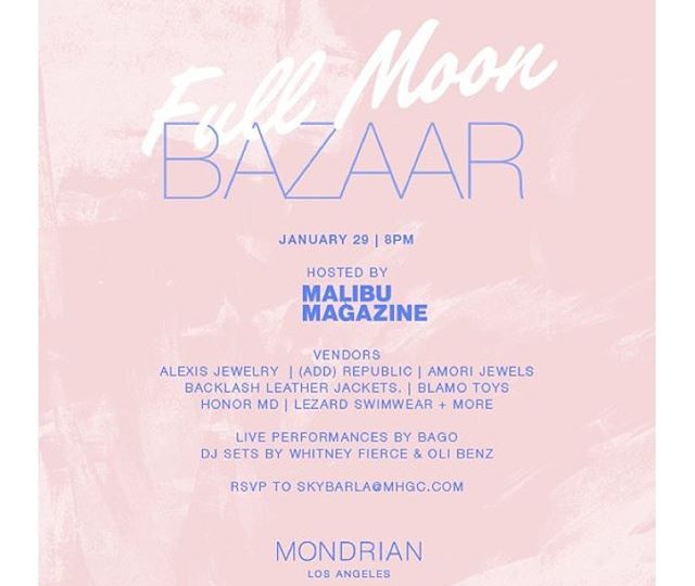 We are SO excited to be a part of Full Moon Bazaar this Friday night! Come to Skybar at the Mondrian from 8pm-2am to sip cocktails with us 🍾 Malibu Magazine is hosting and there will be tunes by Bago, Whitney Fierce and Oli Benz | Make sure to send your RSVP to skybarla@mhgc.com |#fullmoonbazaar #skybar #mondrian #fridaynight #friyay #weekend #shopping #cocktails #music #tunes #joinus #westhollywood #losangeles