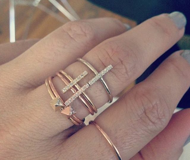 #TBT to STACKS | we love playing dress up | #alexisjewelry #finejewelry #style #stacks #ootd #jewelry #dressup #diamonds #rosegold #rings #layeredrings #madeinla #losangeles #throwbackthursday #yellowgold