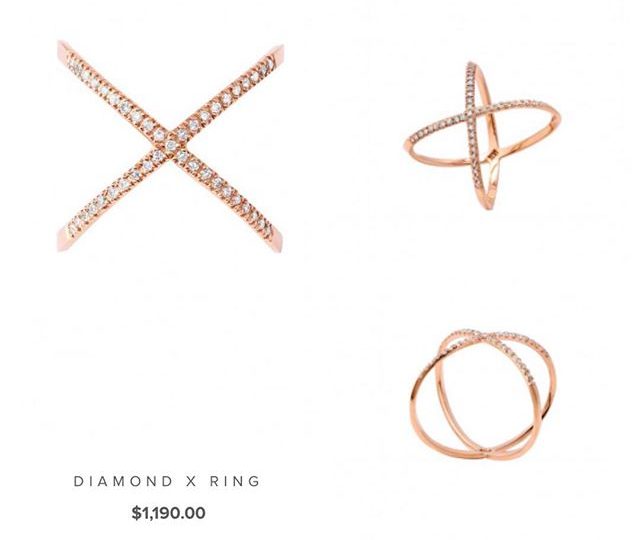 Our rose gold X ring with diamonds is the perf daily jewelry staple 🏼 Shop now at alexisjewelry.com